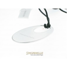 PIANEGONDA collana pendente argento ovale e cordino nero referenza CA010718 new